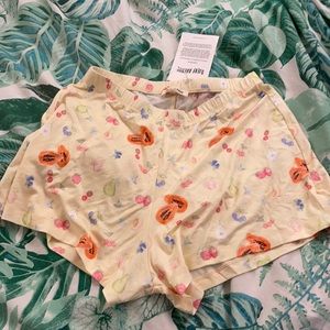 NWT Djerf avenue go slow shorts fruit xs